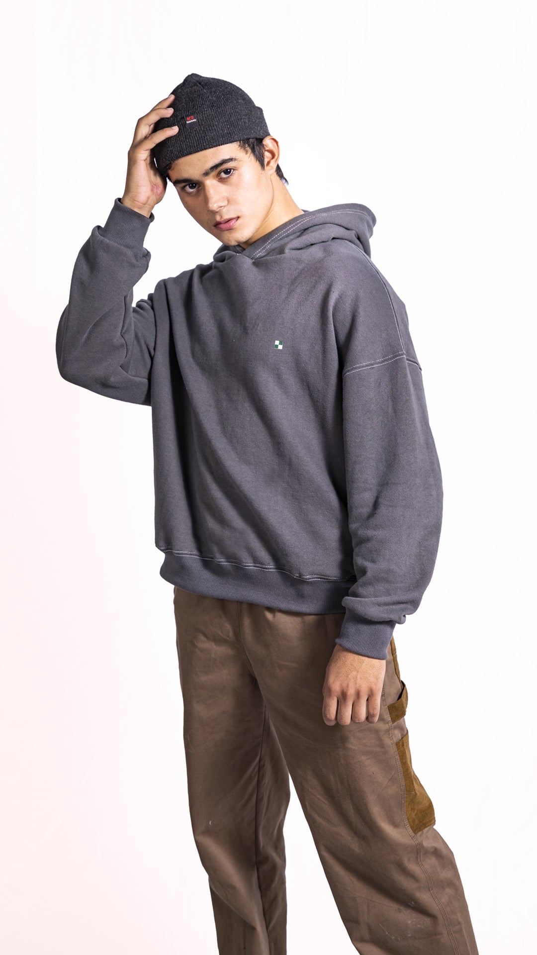 Hand Print Baggy Hoodie