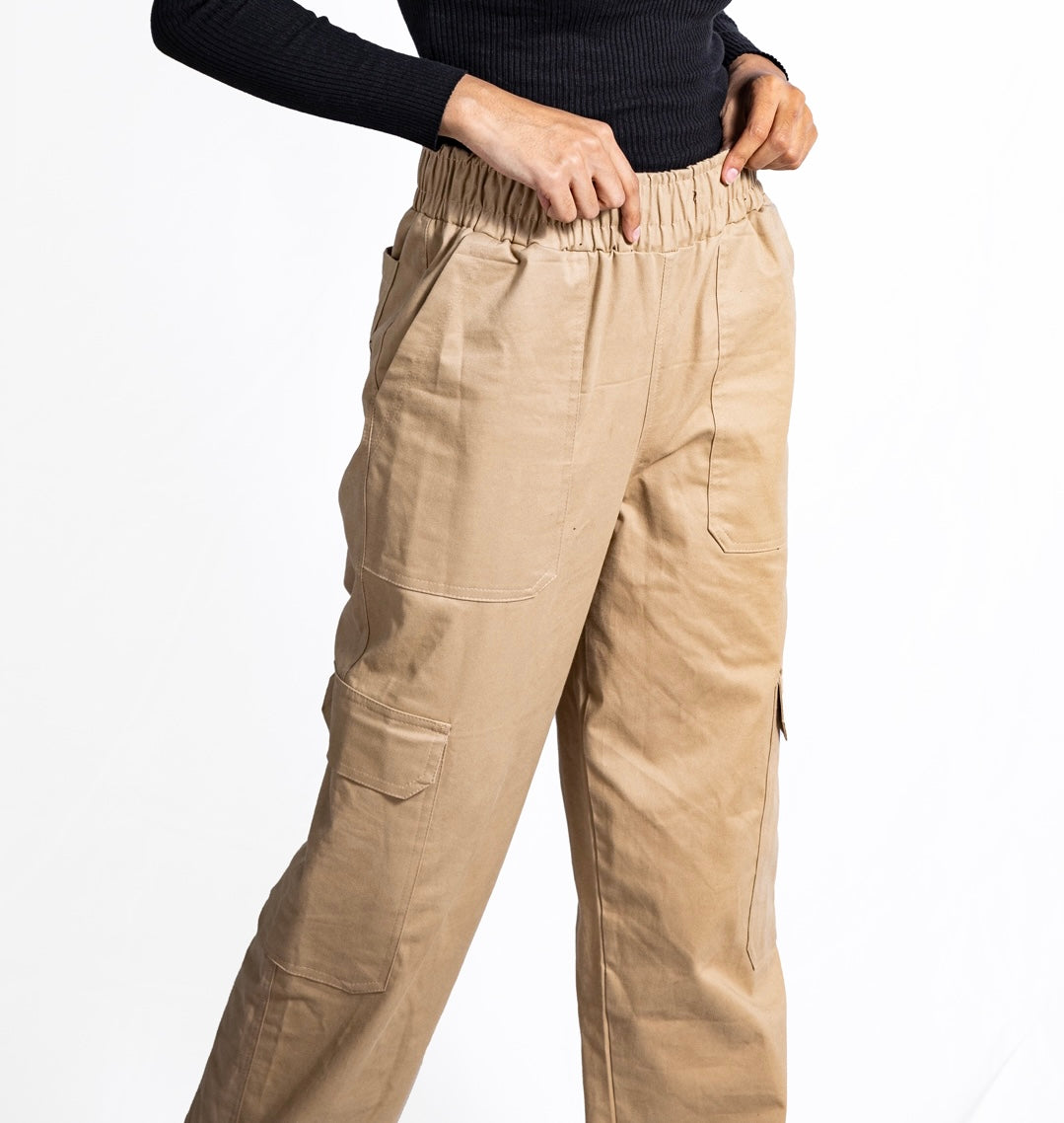 Khaki Wide Legged Cargos