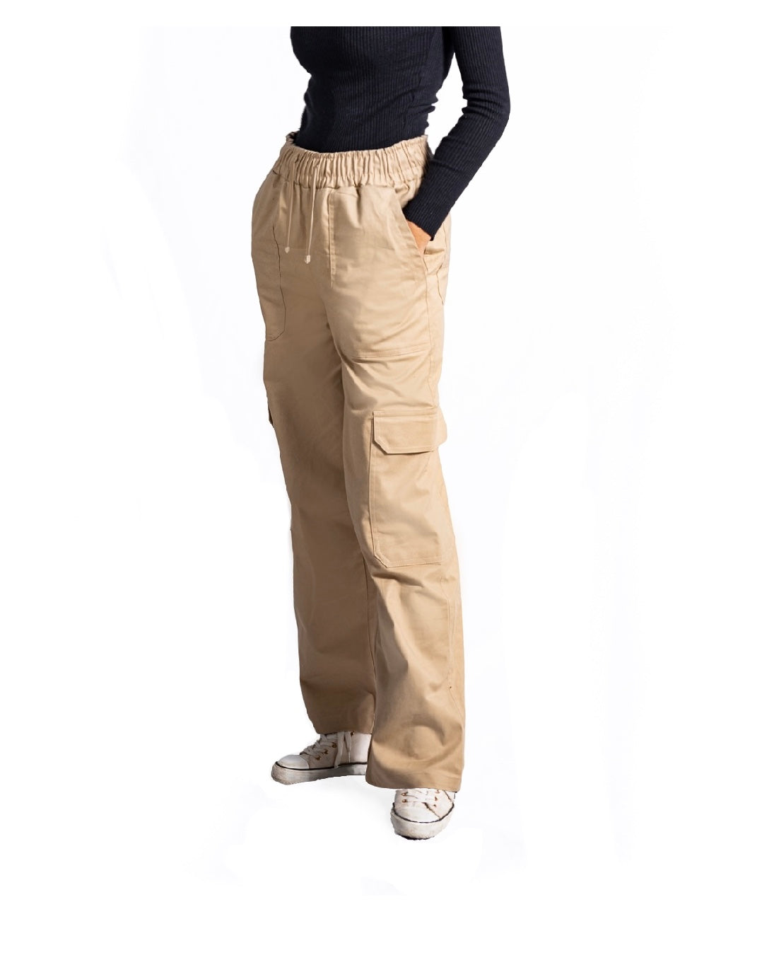 Khaki Wide Legged Cargos