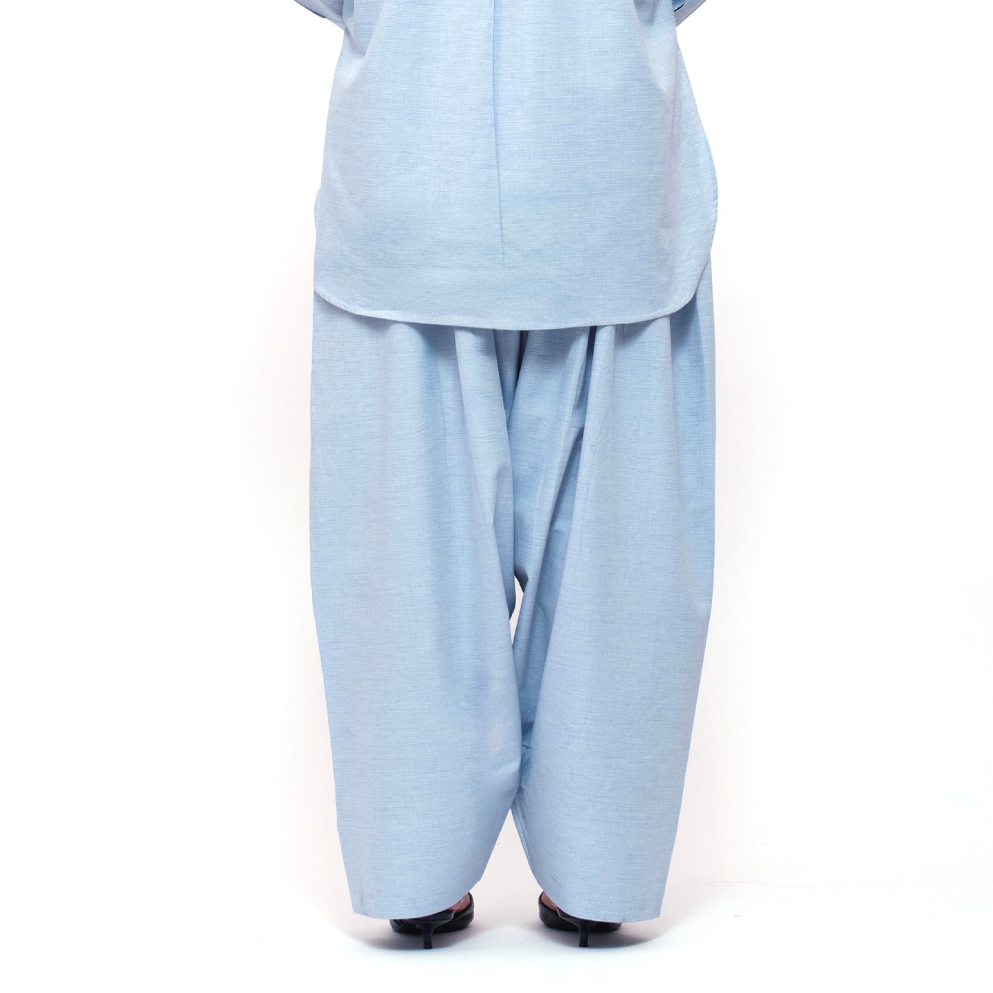 Denim Effect Farshi Trouser