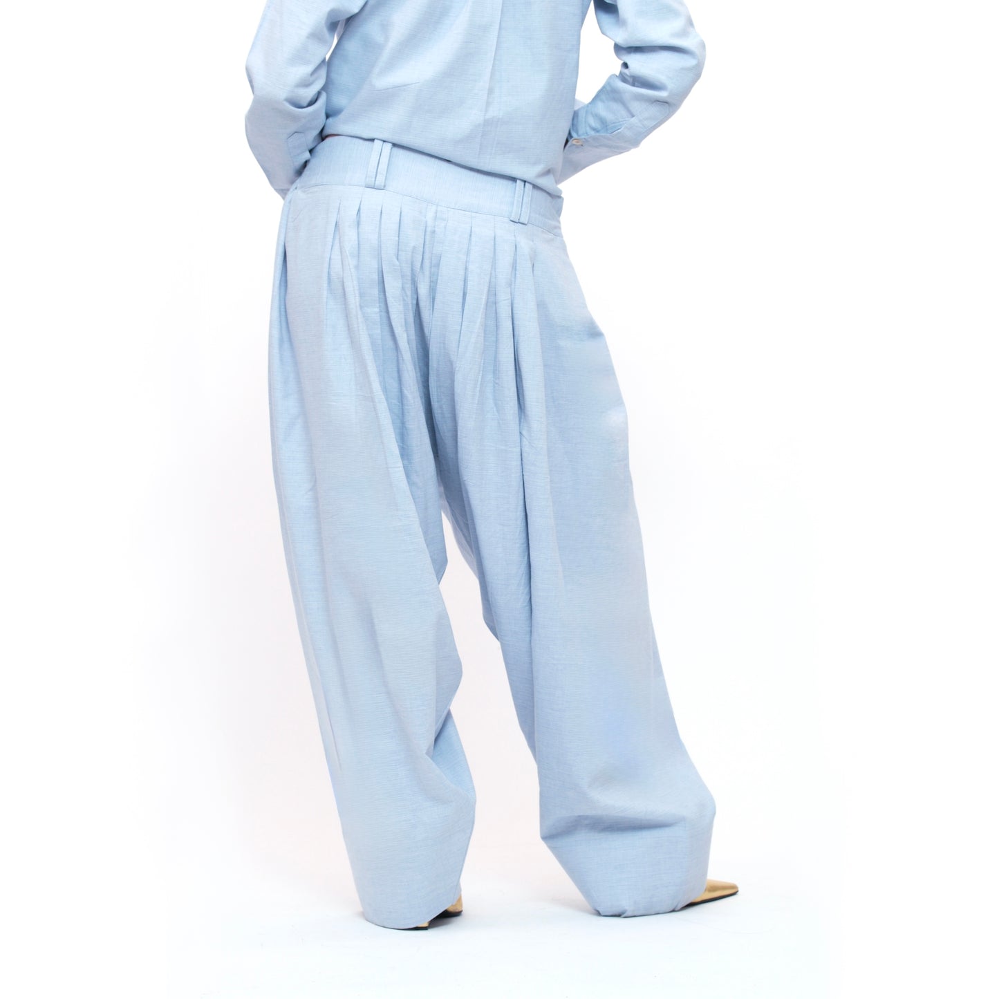 Denim Effect Farshi Trouser