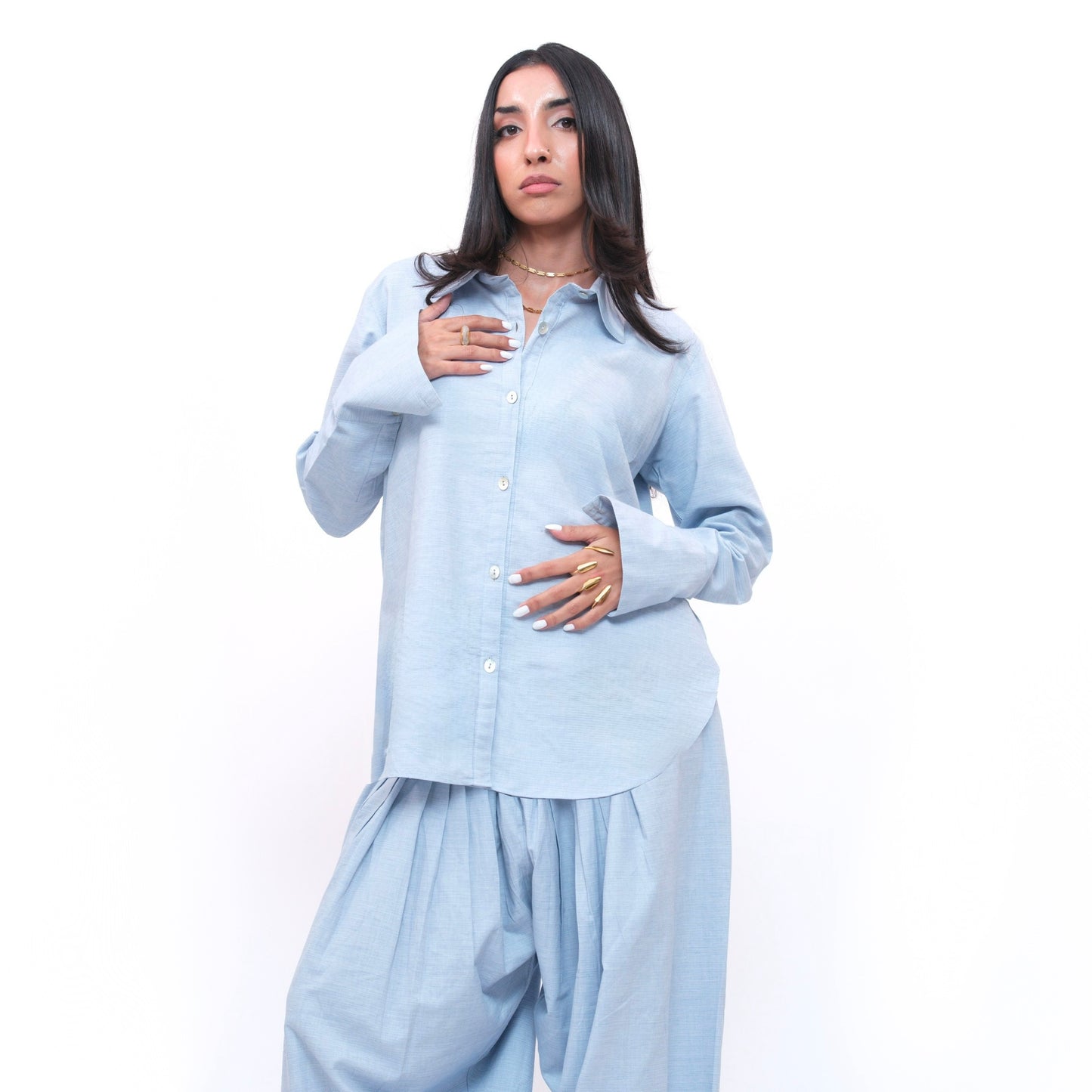 Denim Effect Top