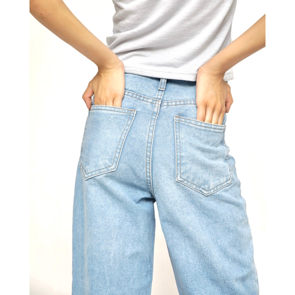 Classic Cropped Baggy Jeans