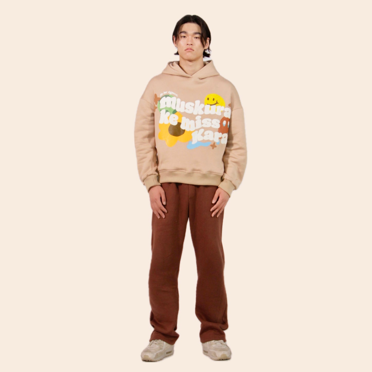 Unisex Brown Straight Sweatpants