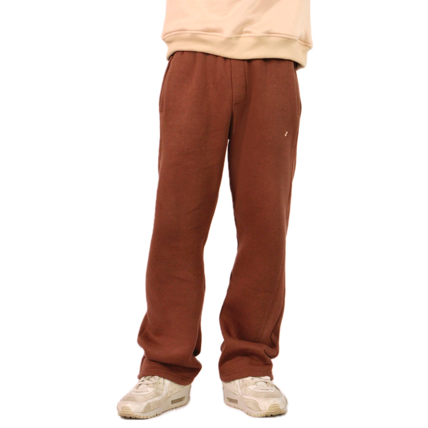 Unisex Brown Straight Sweatpants