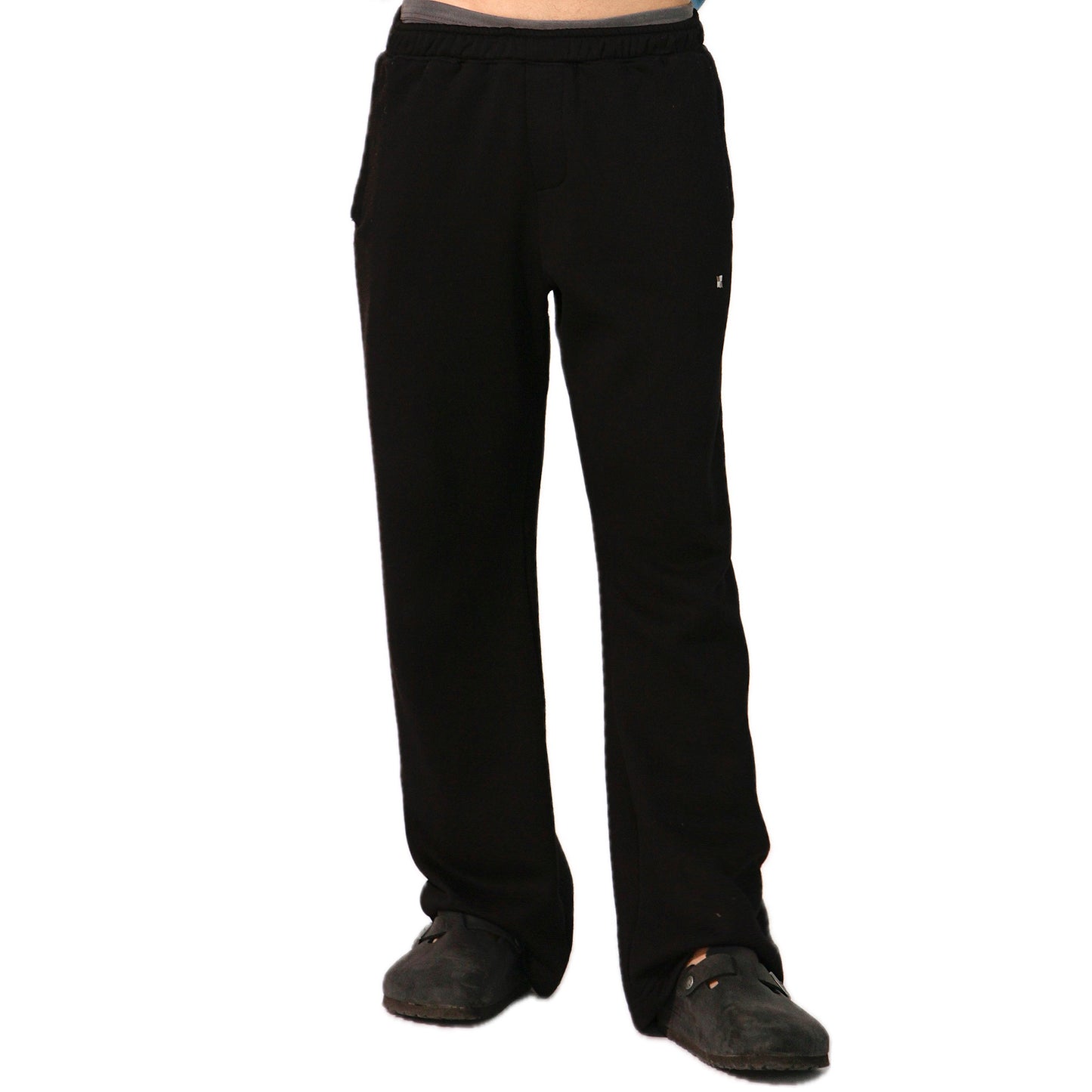 Unisex Black Straight Sweatpants