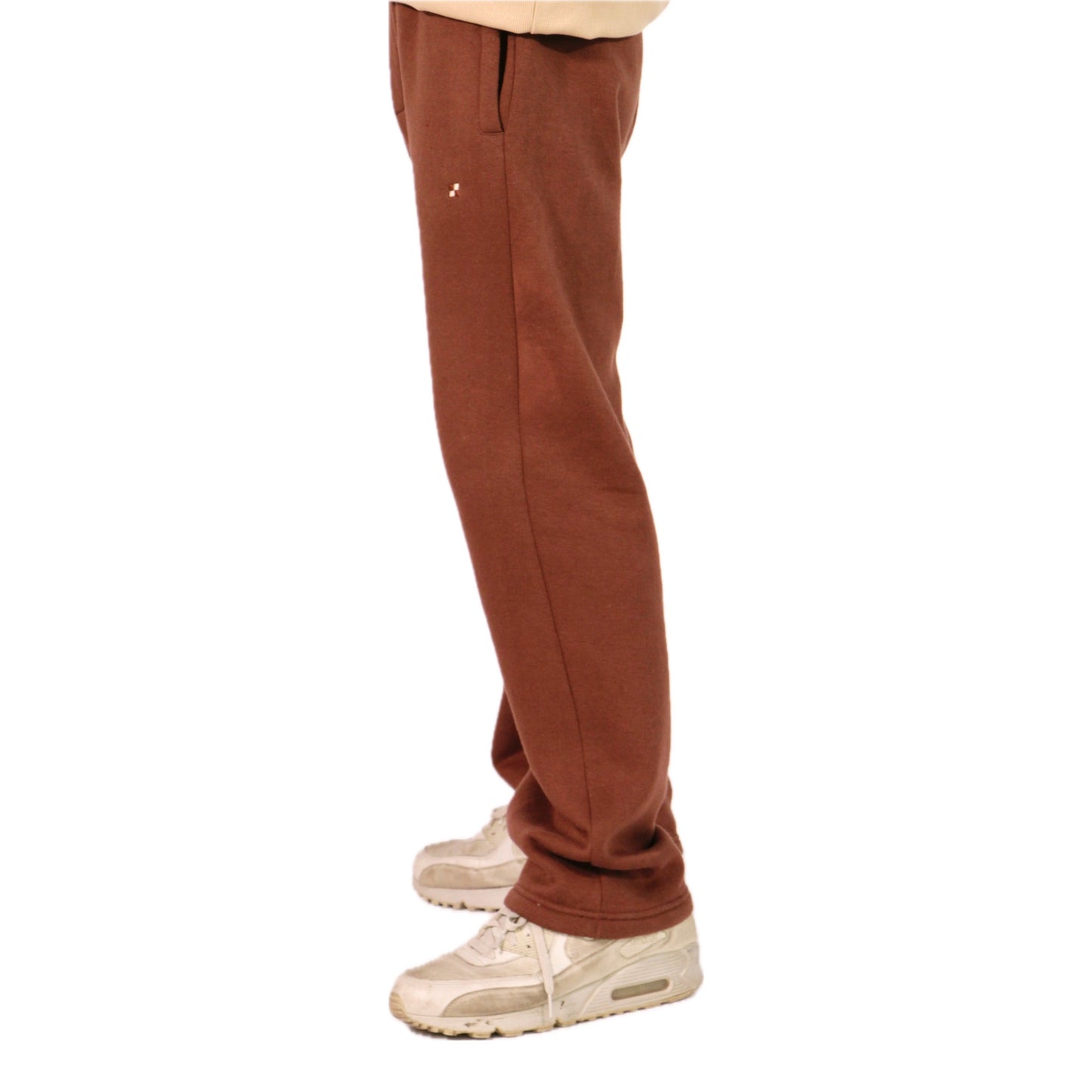 Unisex Brown Straight Sweatpants