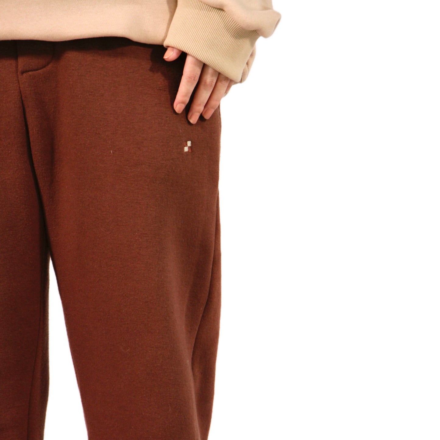 Unisex Brown Straight Sweatpants