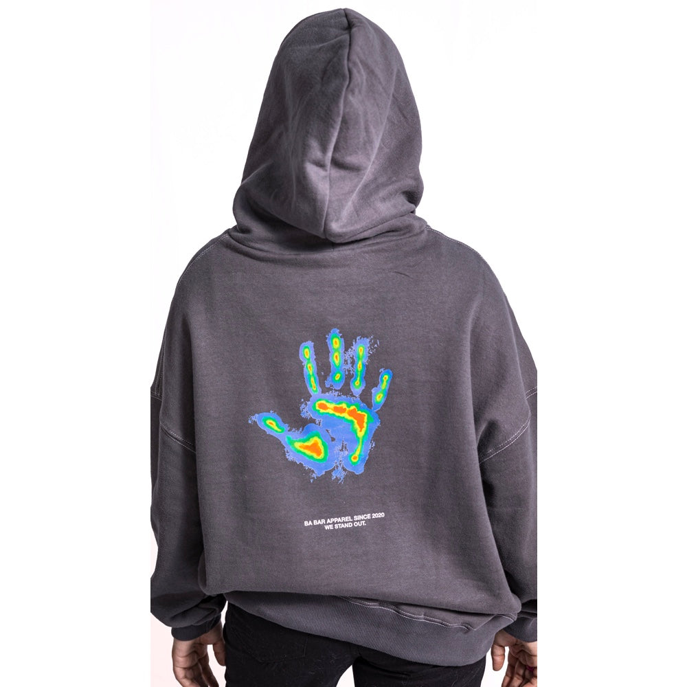 Hand Print Baggy Hoodie