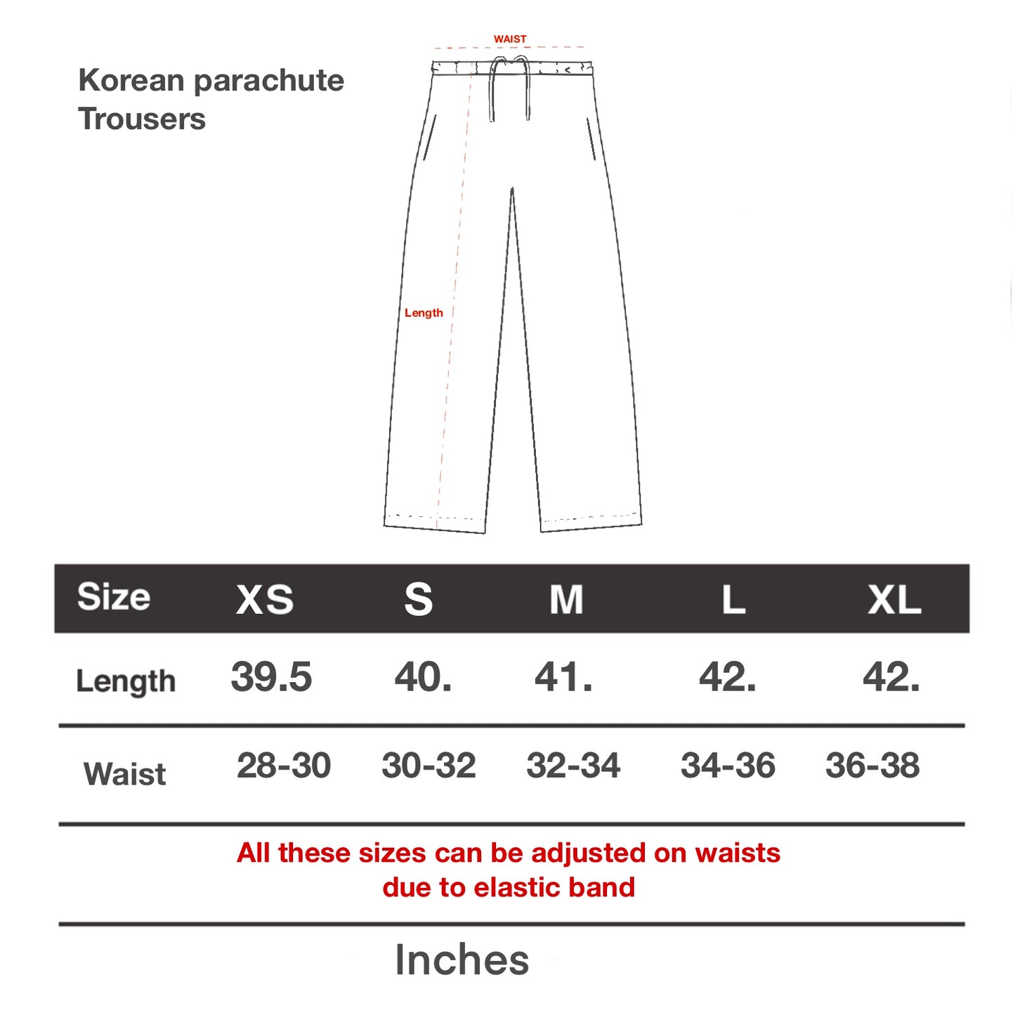 Korean Super Baggy Parachute Trousers