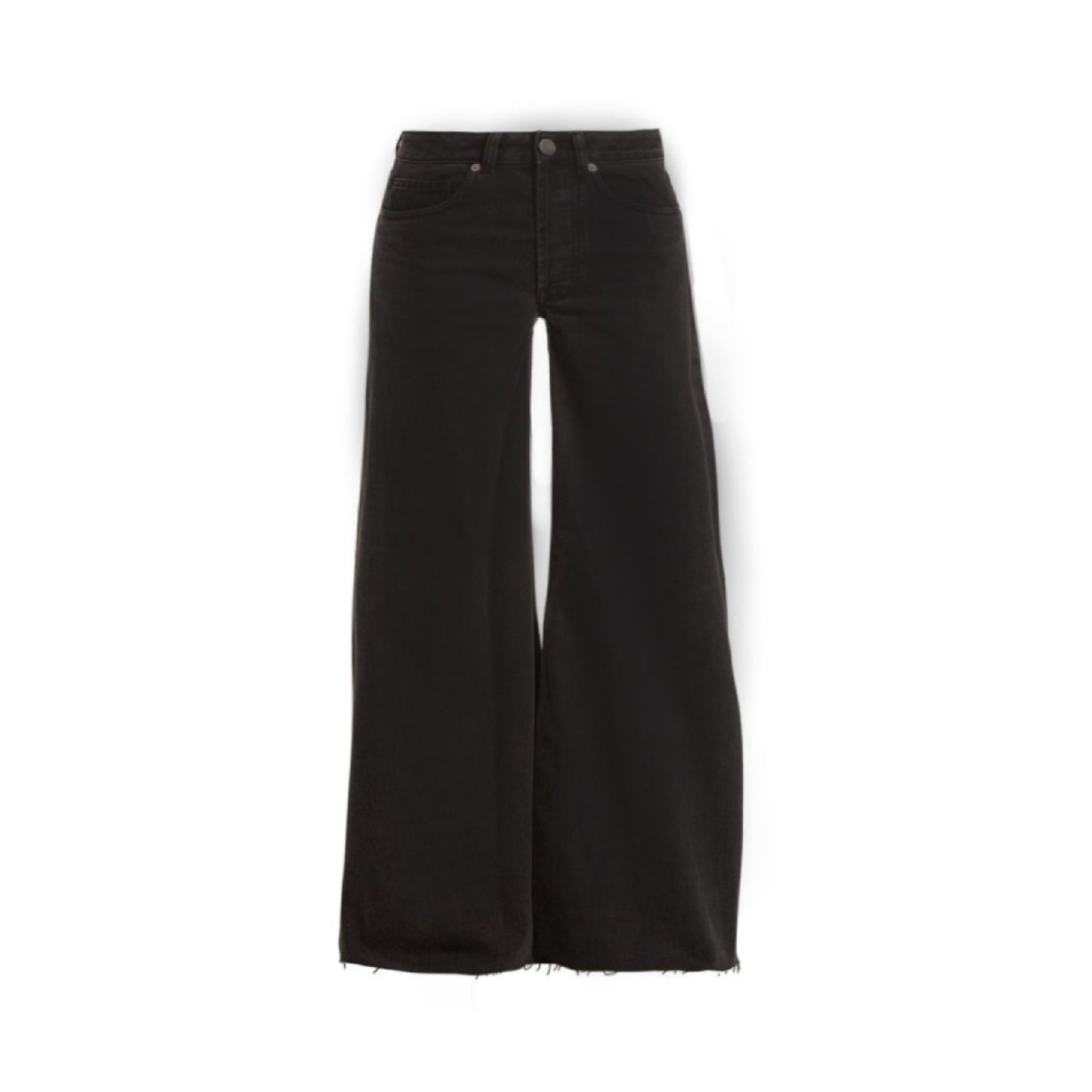 Twill Cropped Baggy Pants