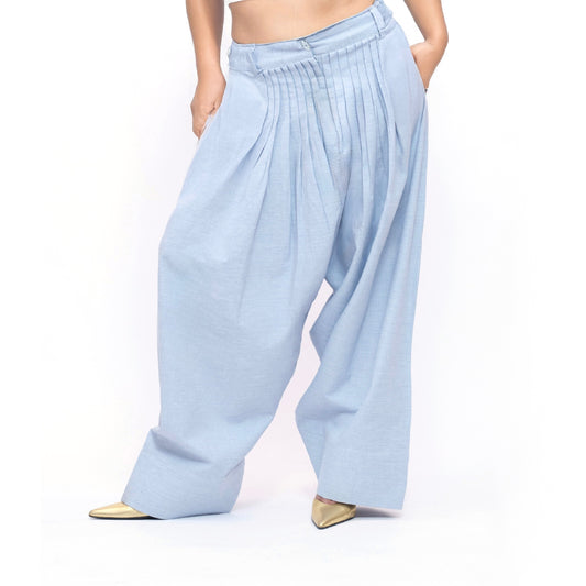 Denim Effect Farshi Trouser