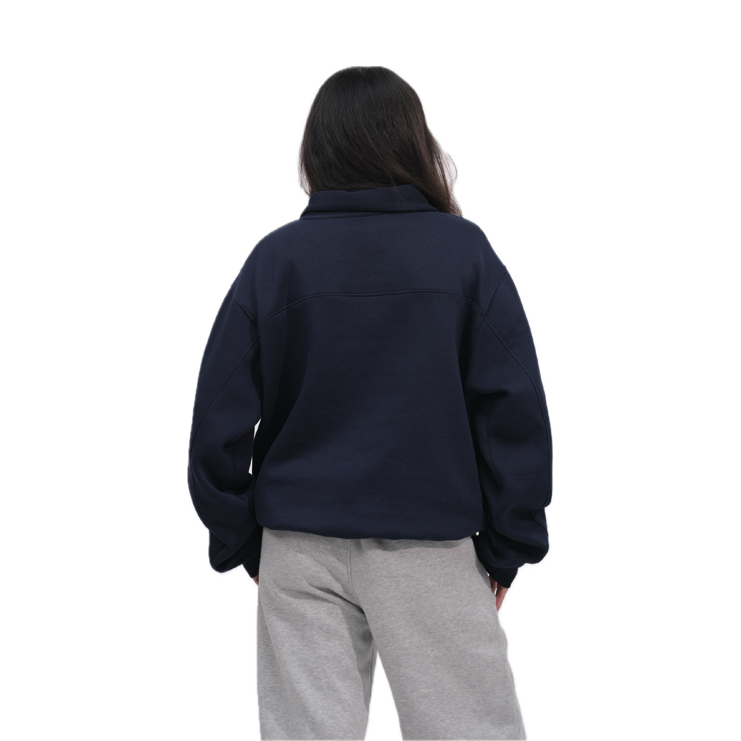 Blue Unisex Quarter zipper