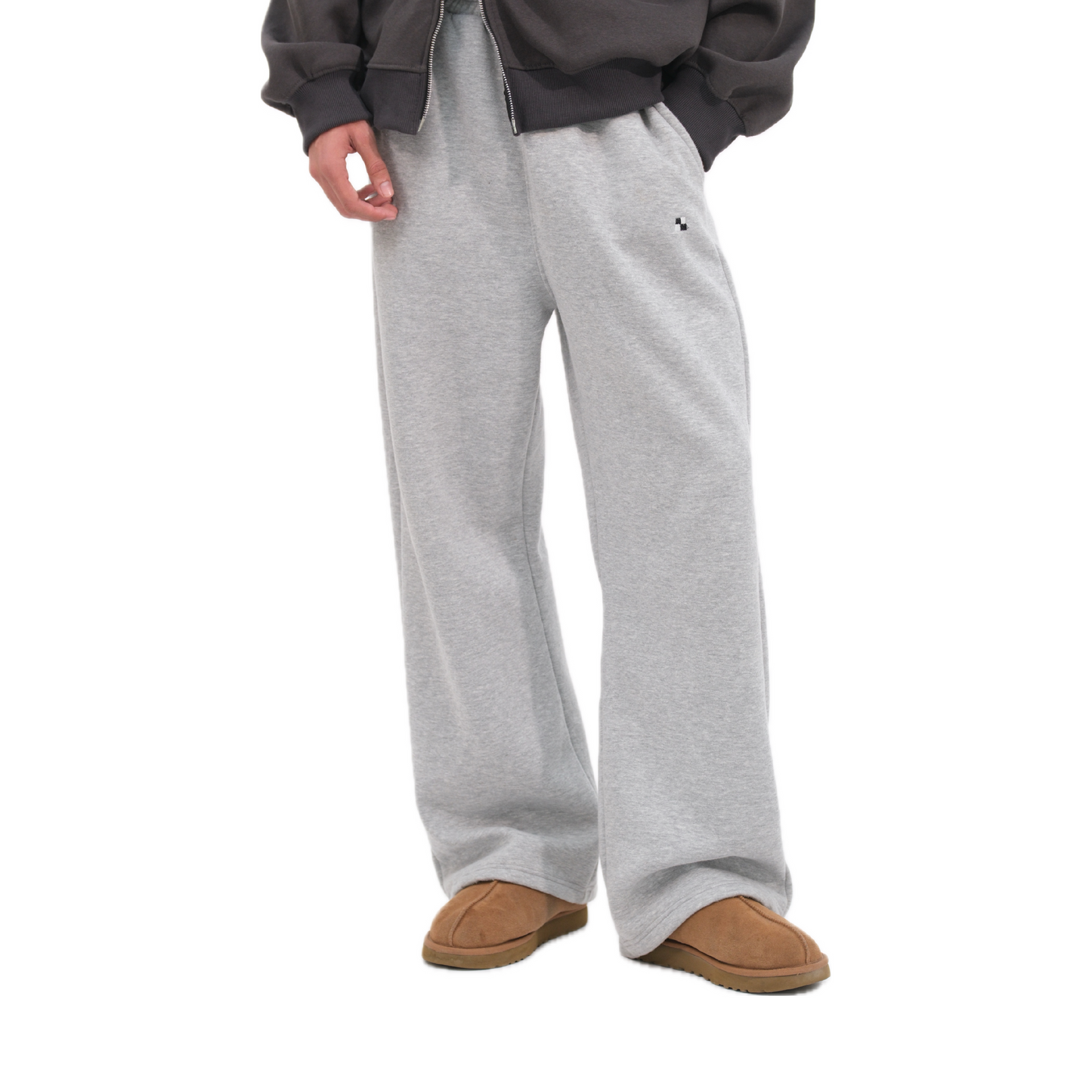 Grey Wide Unisex Sweatpants