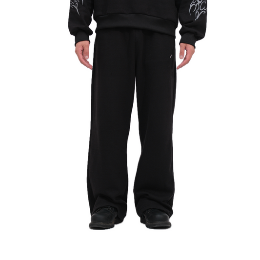 Black Wide Unisex Sweatpants