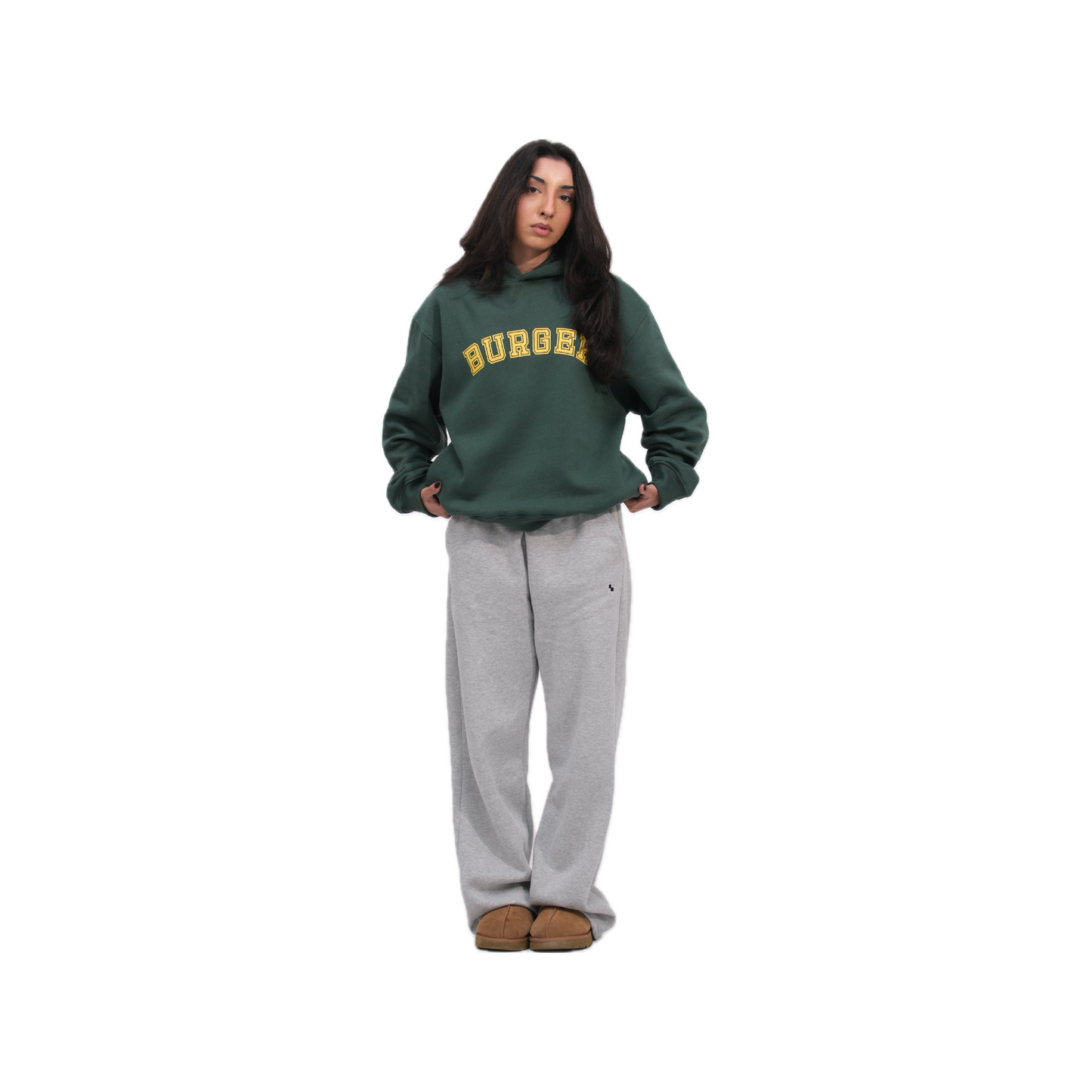 Burger Unisex Puff Baggy Hoodie