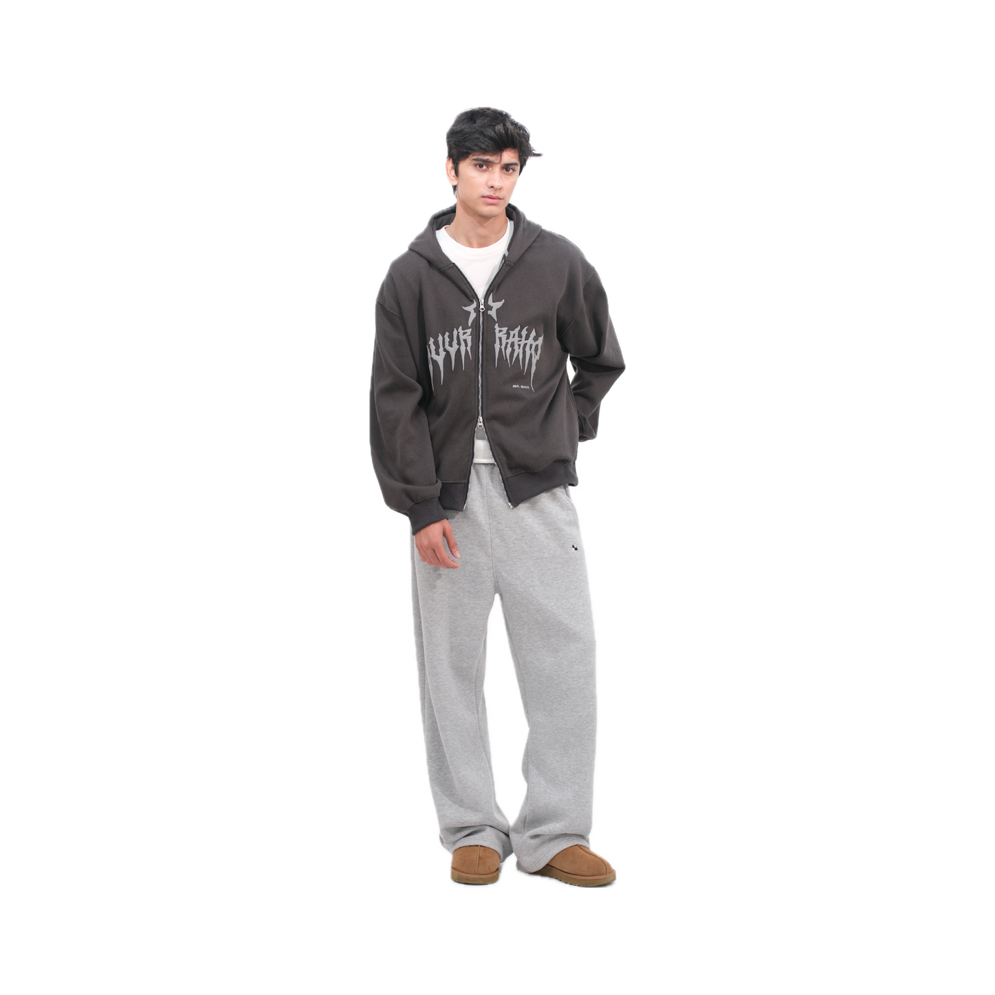 Grey Wide Unisex Sweatpants