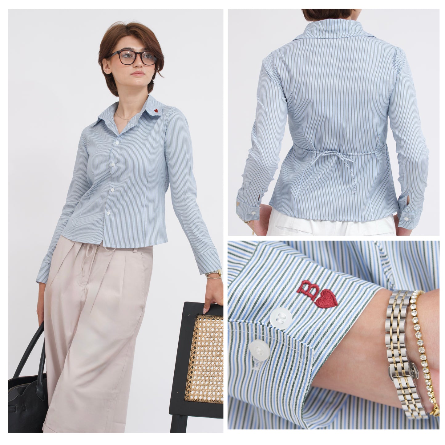 Sylvie's Back Tie Button Down Shirt