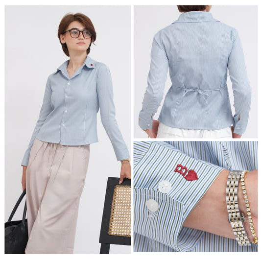 Sylvie's Back Tie Button Down Shirt