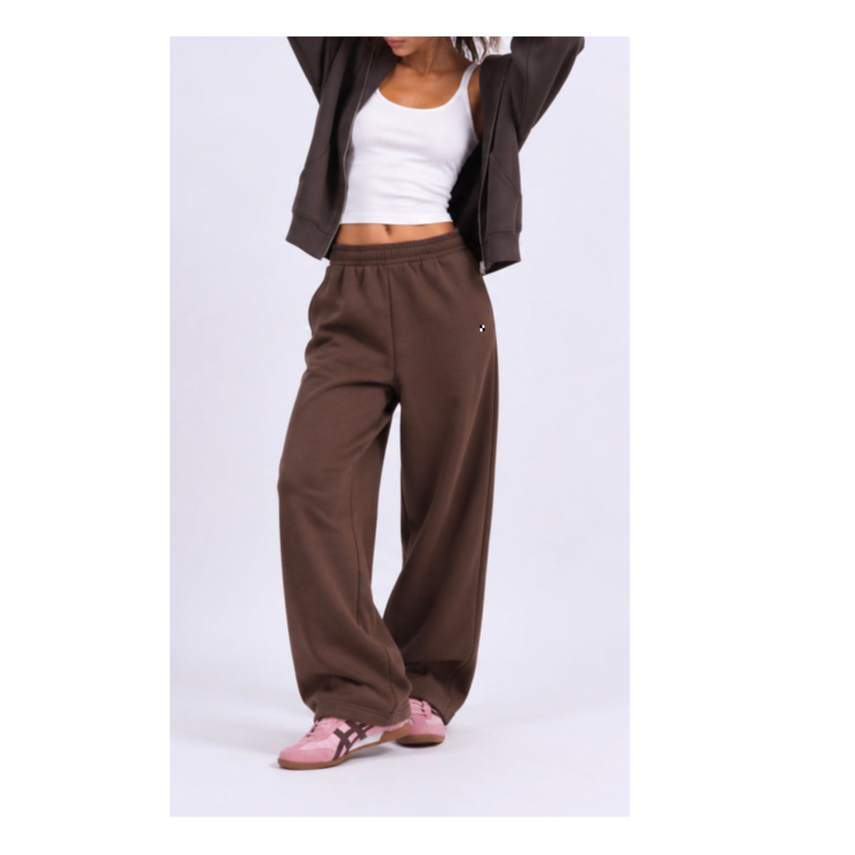 Choco Brown Wide Unisex Sweatpants