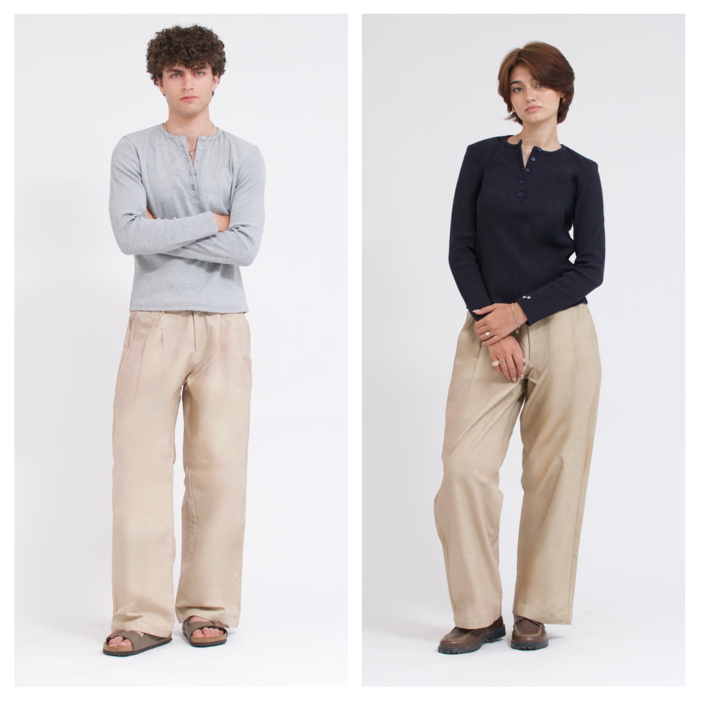 Dune Wide Unisex Tailored Trousers