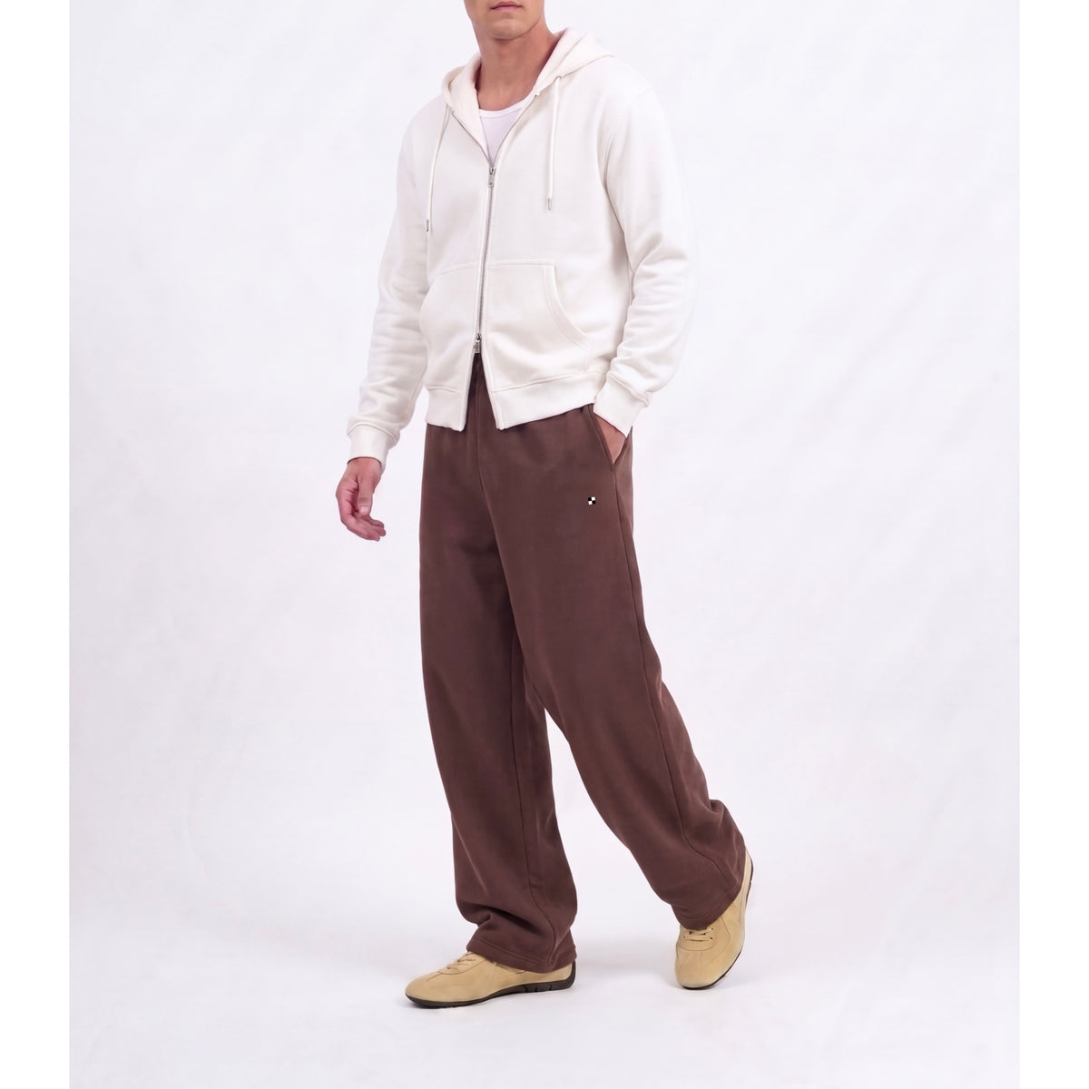 Choco Brown Wide Unisex Sweatpants