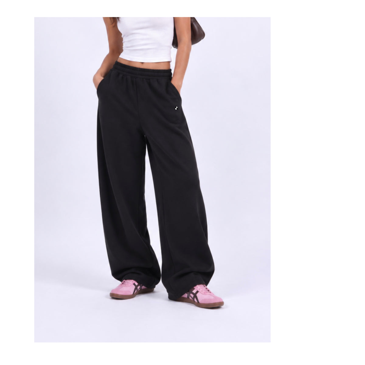 Deep Black Wide Unisex Sweatpants
