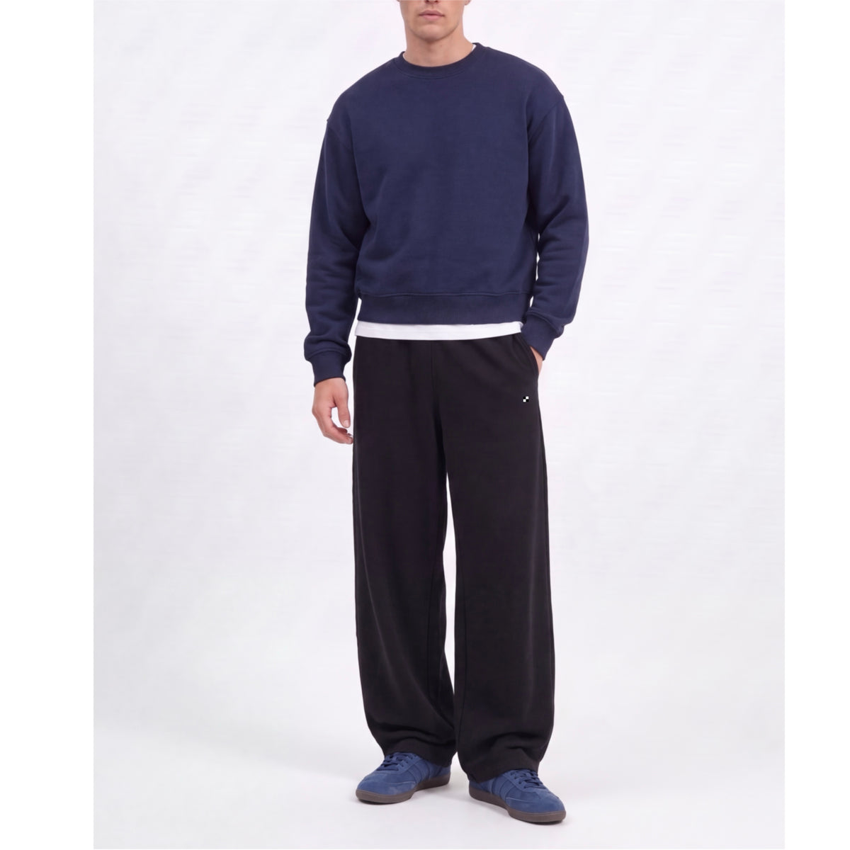 Deep Black Wide Unisex Sweatpants