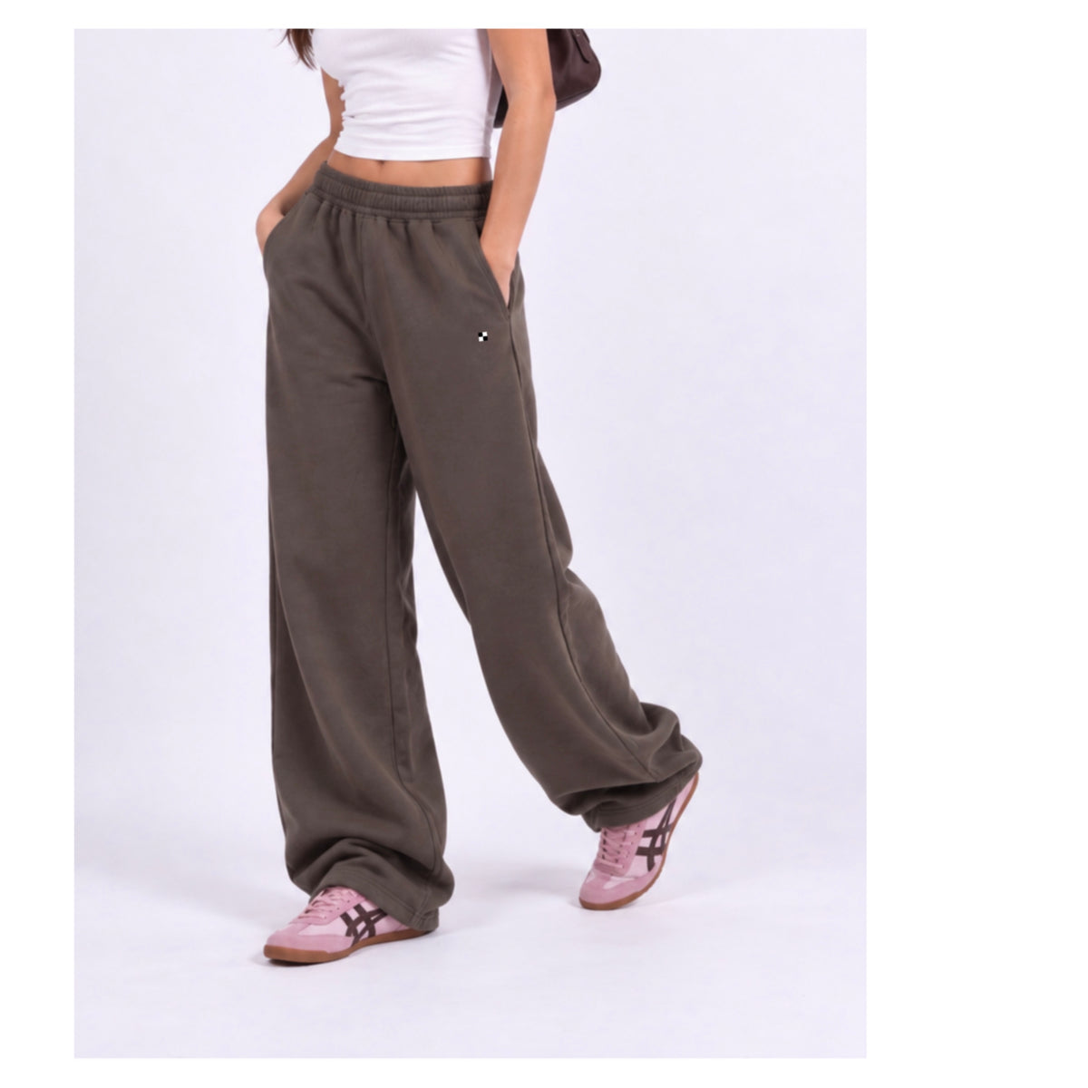 Tate Olive Wide Unisex Sweatpants
