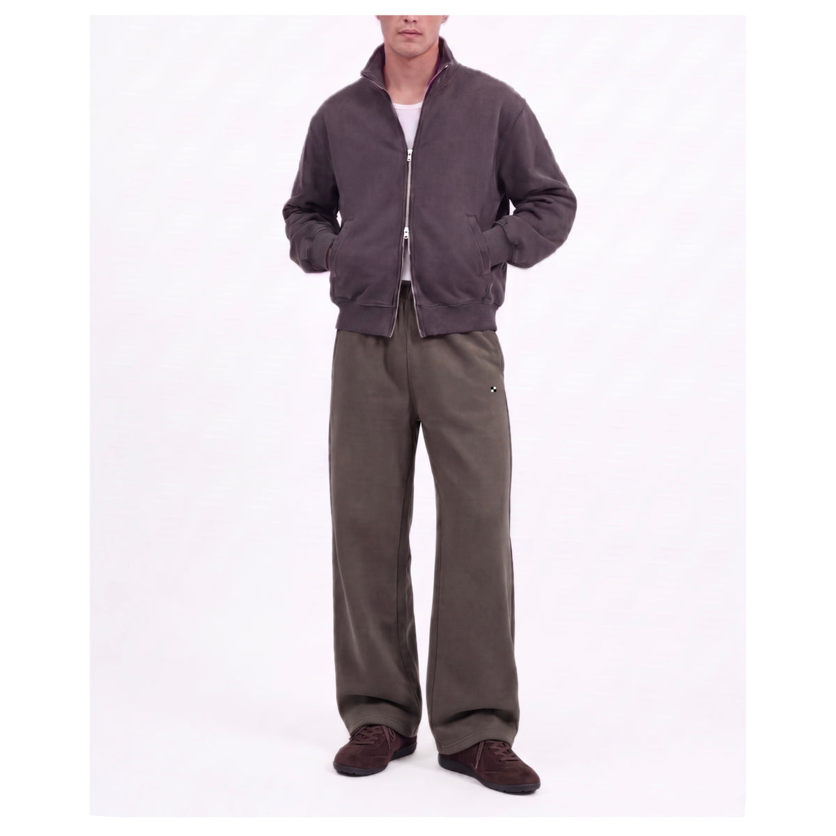 Tate Olive Wide Unisex Sweatpants