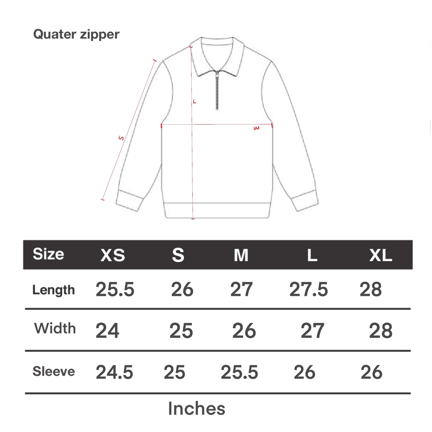 Cream Unisex Quarter zipper